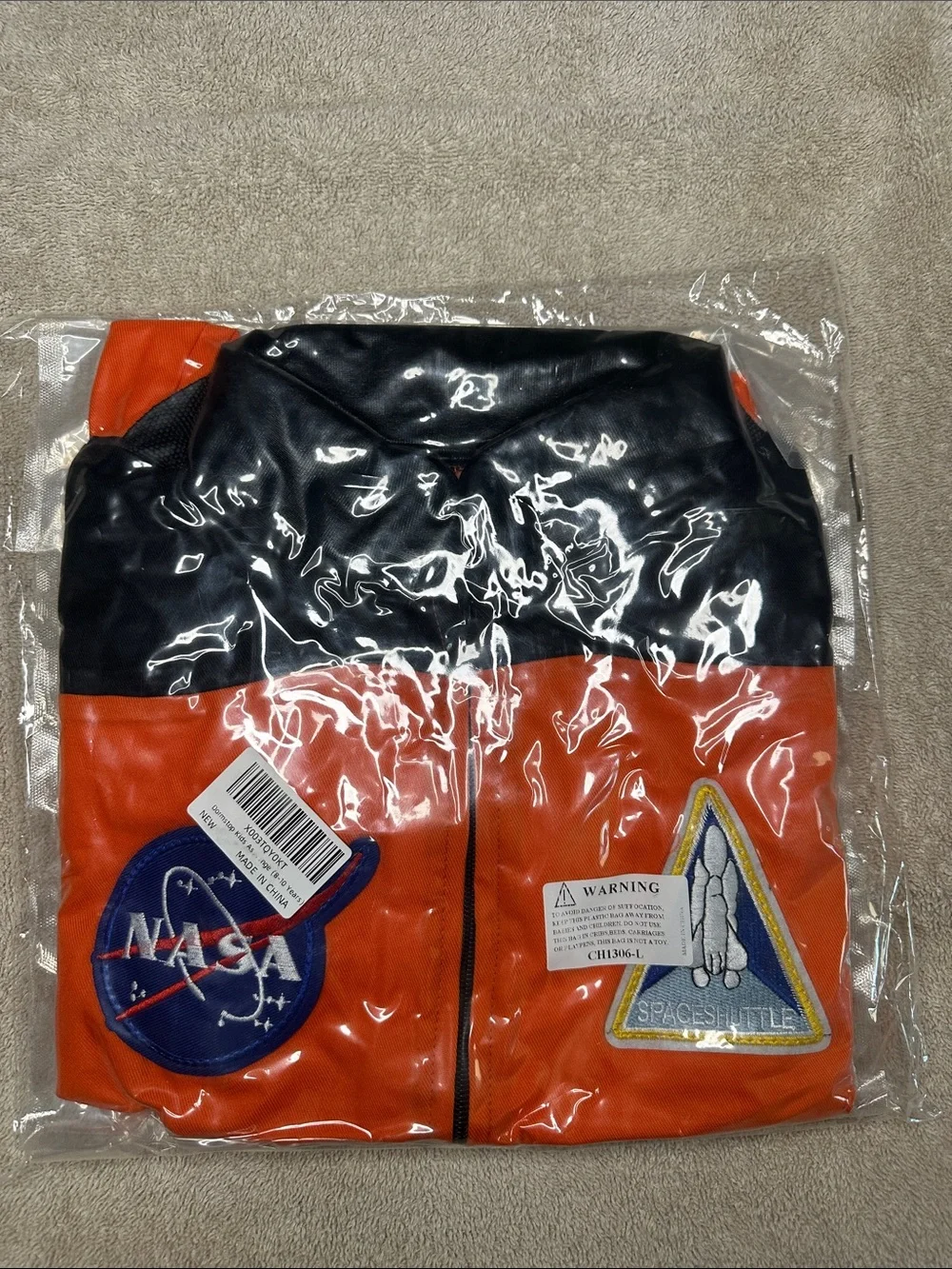 Kids Orange & Black NASA Spacesuit Costume